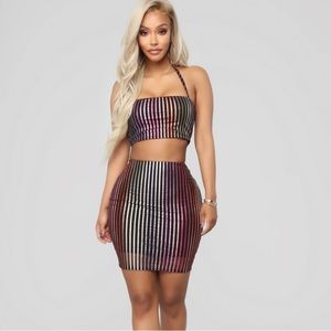 Fashion Nova skirt set size small